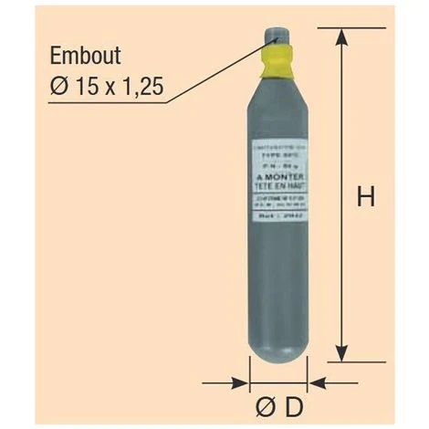 Cartouche Désenfumage CO2 150G D15 D50 50C 4 Cartouche Désenfumage CO2 150G D15 D50 50C – Image 2