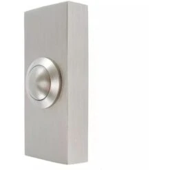 Bouton Extérieur Déporté Métal Brossé - Connexion Filaire NO