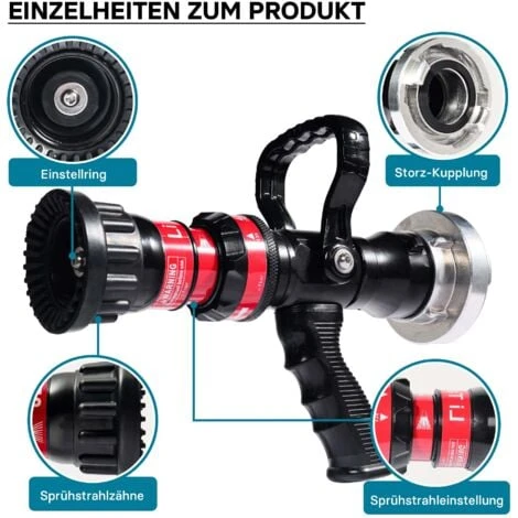 Lance D’incendie Polyvalent Storz C 150/200/350/450 L/min Réglage Continu THW Pompier Chantier 4 Lance D’incendie Polyvalent Storz C 150/200/350/450 L/min Réglage Continu THW Pompier Chantier – Image 2