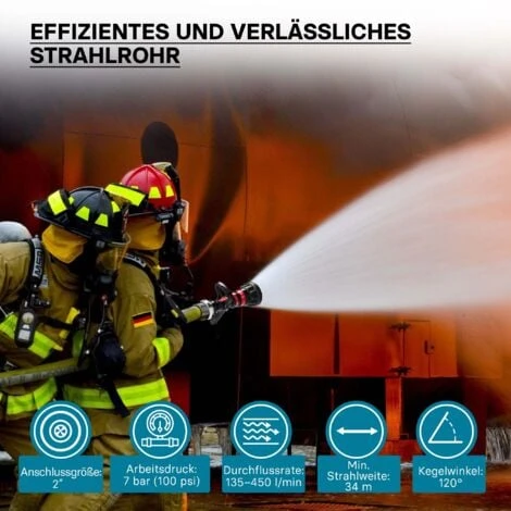 Lance D’incendie Polyvalent Storz C 150/200/350/450 L/min Réglage Continu THW Pompier Chantier 5 Lance D’incendie Polyvalent Storz C 150/200/350/450 L/min Réglage Continu THW Pompier Chantier – Image 3