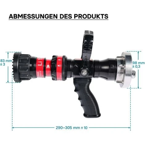 Lance D’incendie Polyvalent Storz C 150/200/350/450 L/min Réglage Continu THW Pompier Chantier 6 Lance D’incendie Polyvalent Storz C 150/200/350/450 L/min Réglage Continu THW Pompier Chantier – Image 4