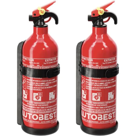 Kit De 2 Extincteurs 1 Kg à Poudre Abc Classes De Feux 3 Kit De 2 Extincteurs 1 Kg à Poudre Abc Classes De Feux