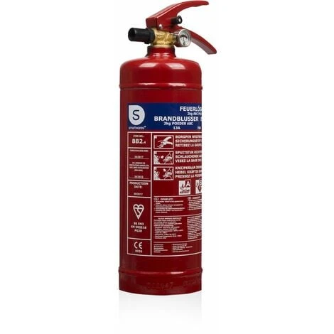 Extincteur Smartwares BB2 – Poudre – 2 Kg – Classe De Feu ABC - Inclut Le Support De Montage 3 Extincteur Smartwares BB2 – Poudre – 2 Kg – Classe De Feu ABC - Inclut Le Support De Montage