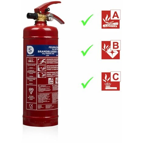Extincteur Smartwares BB2 – Poudre – 2 Kg – Classe De Feu ABC - Inclut Le Support De Montage 7 Extincteur Smartwares BB2 – Poudre – 2 Kg – Classe De Feu ABC - Inclut Le Support De Montage – Image 5