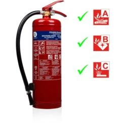 Extincteur Smartwares BB4 – Poudre – 4 Kg – Classe De Feu ABC -Dagrand Magasin 22510027 2