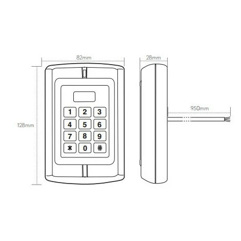 Thomson - Clavier à Codes Et Badges RFID 1200 Codes Saillie 12V Argent 5 Thomson - Clavier à Codes Et Badges RFID 1200 Codes Saillie 12V Argent – Image 3