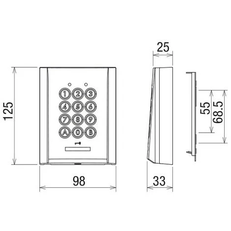 Aiphone - Clavier Saillie Résistant Au Vandalisme, Rétro éclairé 100 Codes 2 Relais 12/24vca-cc - AC10S 6 Aiphone - Clavier Saillie Résistant Au Vandalisme, Rétro éclairé 100 Codes 2 Relais 12/24vca-cc - AC10S – Image 4