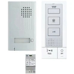 Aiphone - Kit Portier Audio 2 Fils Mains-libres Avec Platine Aluminium Saillie Et Transformateur - DBS1AP