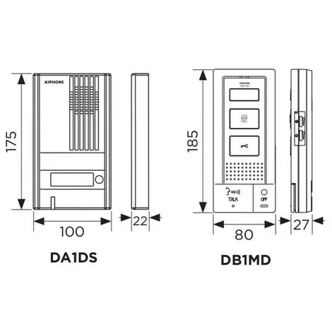 Aiphone - Kit Portier Audio 2 Fils Mains-libres Avec Platine Aluminium Saillie Et Transformateur - DBS1AP 4 Aiphone - Kit Portier Audio 2 Fils Mains-libres Avec Platine Aluminium Saillie Et Transformateur - DBS1AP – Image 2