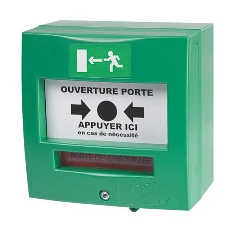 Boîtier Bris De Glace Vert (BBGV) SEWOSY Type 1 Contact 3 Boîtier Bris De Glace Vert (BBGV) SEWOSY Type 1 Contact