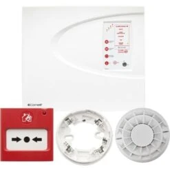 Kit Avec Centrale D'alarme Incendie Conventionnelle Comelit 4 Zones 43KIT104