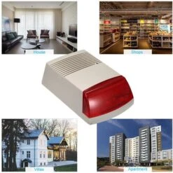 Sirène Stroboscopique Filaire, Alarme Lumineuse D'extérieur, Lampe De Poche Rouge étanche, Klaxon 120db, Alarme Forte, Haut-parleur 9 Sirène Stroboscopique Filaire, Alarme Lumineuse D'extérieur, Lampe De Poche Rouge étanche, Klaxon 120db, Alarme Forte, Haut-parleur -Dagrand Magasin 53618571 3