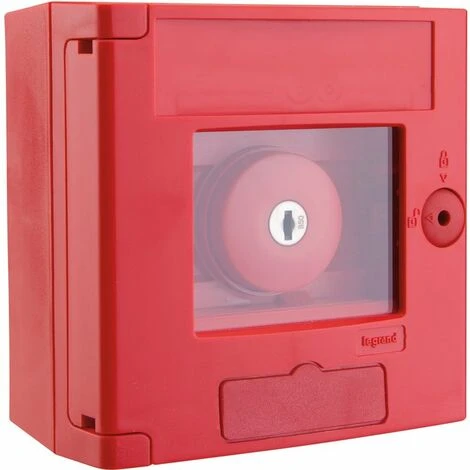 Coffret Coup De Poing Rouge Sans Voyant - Legrand 3 Coffret Coup De Poing Rouge Sans Voyant - Legrand