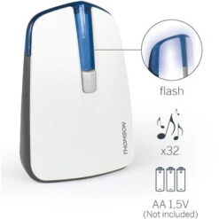 Carillon Sans Fil Thomson Avec Bouton Pressoir Et 32 Mélodies Bleu - Bleu -Dagrand Magasin 59302309 3