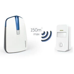 Carillon Sans Fil Thomson Avec Bouton Pressoir Et 32 Mélodies Bleu - Bleu -Dagrand Magasin 59302309 5