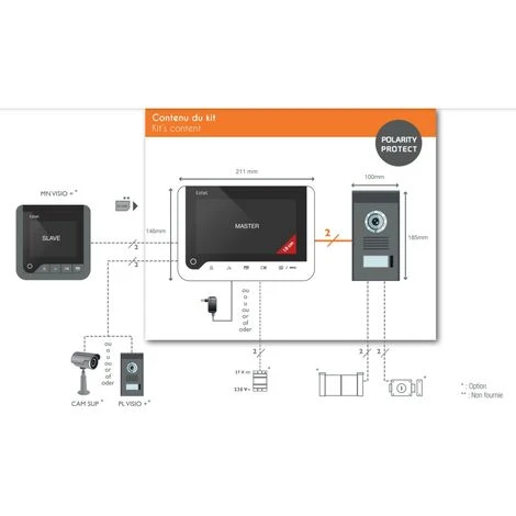 Visiophone Filaire Extel ICE - 7 Pouces - Mémoire De Passage - Effet Miroir - Blanc - 7 Visiophone Filaire Extel ICE - 7 Pouces - Mémoire De Passage - Effet Miroir - Blanc - – Image 5