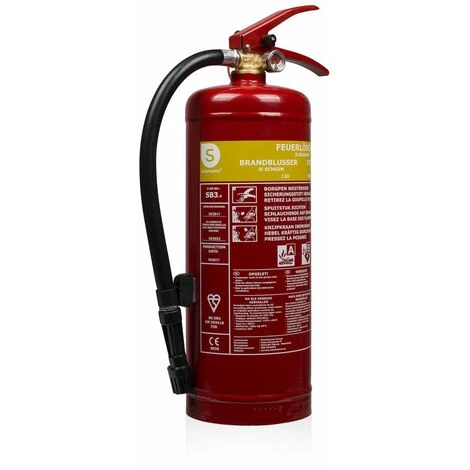 Extincteur Smartwares SB3 Mousse, 3 Litres, Classe De Feu AB, Avec Support De Montage 3 Extincteur Smartwares SB3 Mousse, 3 Litres, Classe De Feu AB, Avec Support De Montage