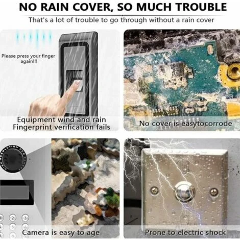 Promotion Couvercle MéTallique éTanche Pour CaméRa VidéO, Sonnette, Serrure De Porte, Bouton De Portes D'AccèS, ProtèGe L'Appareil Du Soleil Et Des Gouttes De Pluie, Convient à Tous Les Types 6 Promotion Couvercle MéTallique éTanche Pour CaméRa VidéO, Sonnette, Serrure De Porte, Bouton De Portes D'AccèS, ProtèGe L'Appareil Du Soleil Et Des Gouttes De Pluie, Convient à Tous Les Types – Image 4