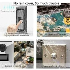 Couvercle Métallique étanche Monobloc Pour Caméras, Sonnettes, Serrures De Porte, Poignées De Porte D'accès, Protège Les Appareils De La Lumière Du Soleil Et Des Gouttes De Pluie, S'adapte à Tous Les 9 Couvercle Métallique étanche Monobloc Pour Caméras, Sonnettes, Serrures De Porte, Poignées De Porte D'accès, Protège Les Appareils De La Lumière Du Soleil Et Des Gouttes De Pluie, S'adapte à Tous Les -Dagrand Magasin 73465688 4