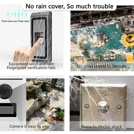 Couvercle Métallique étanche Monobloc Pour Caméras, Sonnettes, Serrures De Porte, Poignées De Porte D'accès, Protège Les Appareils De La Lumière Du Soleil Et Des Gouttes De Pluie, S'adapte à Tous Les 6 Couvercle Métallique étanche Monobloc Pour Caméras, Sonnettes, Serrures De Porte, Poignées De Porte D'accès, Protège Les Appareils De La Lumière Du Soleil Et Des Gouttes De Pluie, S'adapte à Tous Les – Image 4