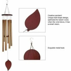 GP Grand Carillon éolien En Bambou Résistant Aux Intempéries -Dagrand Magasin 74539162 3