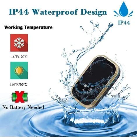 Sonnette Sans Fil D'extérieur étanche Et Automatique Sans Piles 4 Sonnette Sans Fil D'extérieur étanche Et Automatique Sans Piles – Image 2