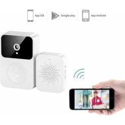 MINKUROW Sonnette Sans Fil Connectée Avec Caméra De Surveillance, Wifi Smart Camera, Enregistrement Vidéo, Sonnette Porte (Type-C), Plusieurs Sonnerie Rechargeable, Connexion Smartphone Android Et Iph -Dagrand Magasin 80715063 5