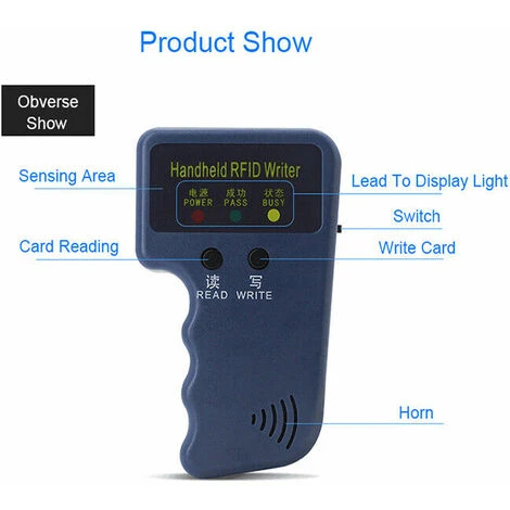 Programmeur De Cartes D'identité RFID, Copieur/lecteur/écrivain De Porte-clés Inscriptibles. 4 Programmeur De Cartes D'identité RFID, Copieur/lecteur/écrivain De Porte-clés Inscriptibles. – Image 2