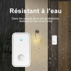 Carillon Sans Fil Enfichable - SDLOGAL Sans Fil Sans Pile, 60 Mélodies 5-Niveaux Volum Et, LED Flash, Kit De Carillon Avec 150 Mètres, LED Flash -Dagrand Magasin 81548410 3