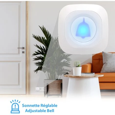 Sonnette Sans Fil Ni Piles - Carillon Électronique Étanche IP44 - Témoin Lumineux - Portée 100m - 36 Mélodies - 4 Niveau De Volume 4 Sonnette Sans Fil Ni Piles - Carillon Électronique Étanche IP44 - Témoin Lumineux - Portée 100m - 36 Mélodies - 4 Niveau De Volume – Image 2