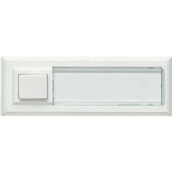 Grothe 51015 Bouton De Sonnette Avec Porte-nom Simple Blanc 12 V/1,5 A