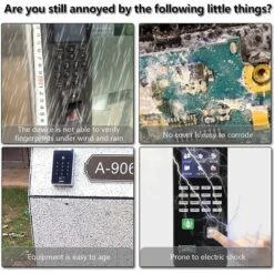 Couvercle MéTallique éTanche Pour Sonnette, Serrure De Porte, Interphone, Protection Sonnette Exterieur Pluie ProtèGe L'Appareil Du Soleil Et Des Gouttes De Pluie -Dagrand Magasin 83995349 5