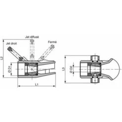 Robinet Jet-diffuseur Hugjet DN20 - R.pons 5 Robinet Jet-diffuseur Hugjet DN20 - R.pons -Dagrand Magasin 8465281 2