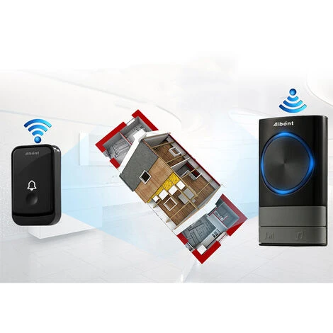 Sonnettes Sans Fil, 45 Mélodies 5-Niveaux Volum Et, IP55 Étanche Carillon Sans Fil, Kit De Carillon Avec 300 Mètres, LED Flash, 2Récepteur Enfichables 5 Sonnettes Sans Fil, 45 Mélodies 5-Niveaux Volum Et, IP55 Étanche Carillon Sans Fil, Kit De Carillon Avec 300 Mètres, LED Flash, 2Récepteur Enfichables – Image 3