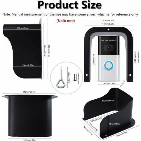 Couvercle MéTallique éTanche Pour Sonnette, Serrure De Porte, Interphone, Protection Sonnette Exterieur Pluie ProtèGe L'Appareil Du Soleil Et Des Gouttes De Pluie Zhuoxuan B 7 Couvercle MéTallique éTanche Pour Sonnette, Serrure De Porte, Interphone, Protection Sonnette Exterieur Pluie ProtèGe L'Appareil Du Soleil Et Des Gouttes De Pluie Zhuoxuan B – Image 5