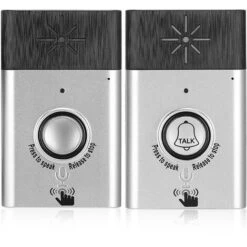 Interphone Vocal Sans Fil Portatif Talk Bidirectionnel Sonnette Intérieure Système De Sécurité Domestique Pour Interphone Intérieur/extérieur