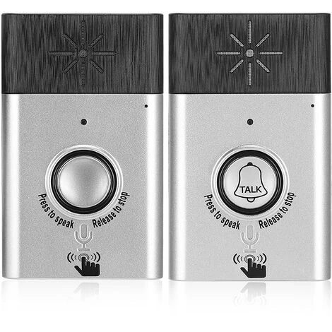 Interphone Vocal Sans Fil Portatif Talk Bidirectionnel Sonnette Intérieure Système De Sécurité Domestique Pour Interphone Intérieur/extérieur 2 Interphone Vocal Sans Fil Portatif Talk Bidirectionnel Sonnette Intérieure Système De Sécurité Domestique Pour Interphone Intérieur/extérieur