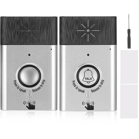 Interphone Vocal Sans Fil Portatif Talk Bidirectionnel Sonnette Intérieure Système De Sécurité Domestique Pour Interphone Intérieur/extérieur 3 Interphone Vocal Sans Fil Portatif Talk Bidirectionnel Sonnette Intérieure Système De Sécurité Domestique Pour Interphone Intérieur/extérieur – Image 2