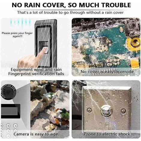 Autre Accessoire Pour Interphone, Visiophone Et Sonnette Protection Sonnette Exterieur Pluie, Housse De Pluie, En Acier Inoxydable Durable, Convient Aux Prise Exterieur, Sonnette Ring, Sonnette Techol 6 Autre Accessoire Pour Interphone, Visiophone Et Sonnette Protection Sonnette Exterieur Pluie, Housse De Pluie, En Acier Inoxydable Durable, Convient Aux Prise Exterieur, Sonnette Ring, Sonnette Techol – Image 4