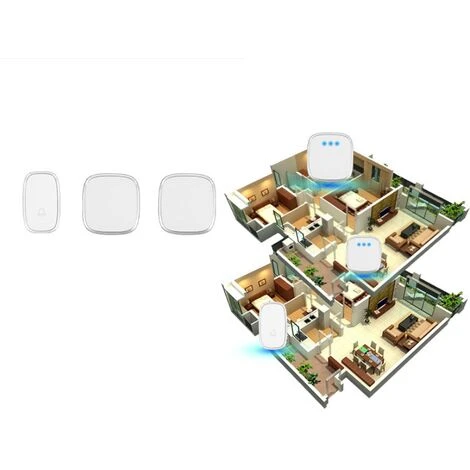 Sonnette Sans Fil, Sonnette De Porte Étanche à 300 Mètres De Portée, Carillon Sans Fil Avec 1 Transmetteur Et 1 Récepteur Enfichable Et 36 Sonneries 4 Niveau Volumes Pour Maison, Bureau, Magas 4 Sonnette Sans Fil, Sonnette De Porte Étanche à 300 Mètres De Portée, Carillon Sans Fil Avec 1 Transmetteur Et 1 Récepteur Enfichable Et 36 Sonneries 4 Niveau Volumes Pour Maison, Bureau, Magas – Image 2