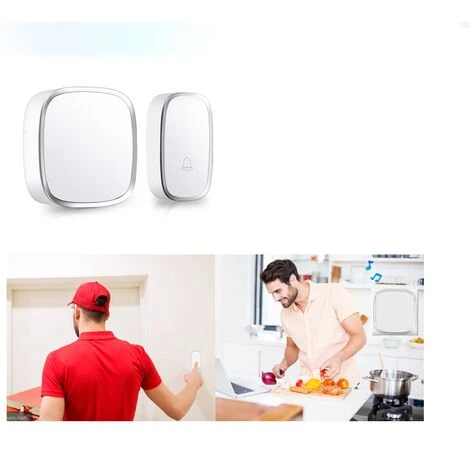 Sonnette Sans Fil, Sonnette De Porte Étanche à 300 Mètres De Portée, Carillon Sans Fil Avec 1 Transmetteur Et 1 Récepteur Enfichable Et 36 Sonneries 4 Niveau Volumes Pour Maison, Bureau, Magas 5 Sonnette Sans Fil, Sonnette De Porte Étanche à 300 Mètres De Portée, Carillon Sans Fil Avec 1 Transmetteur Et 1 Récepteur Enfichable Et 36 Sonneries 4 Niveau Volumes Pour Maison, Bureau, Magas – Image 3